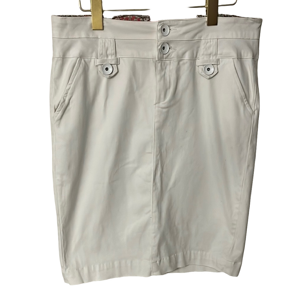one 5 one Women's Classic White Pencil Skirt